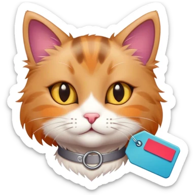 Little cat with name tag DARIA sticker