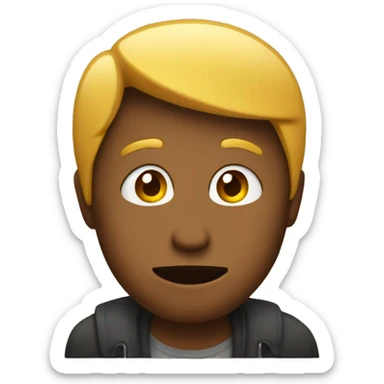 a guy with a d alphabet covering his face sticker