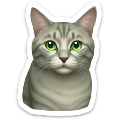 Russian green eyed cat sticker