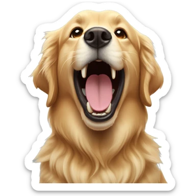 one golden retriever scream goal! sticker