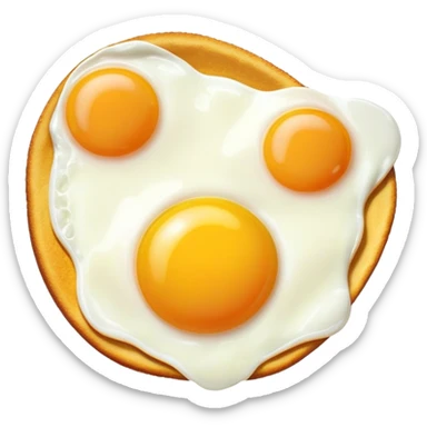 Huevo frito con piernas sticker