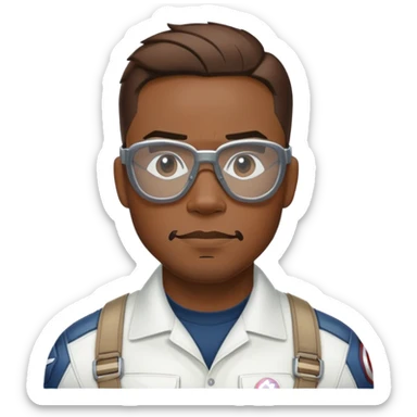 sam wilson with side-whiskers wear safety glasses from  from captain america: civil war sticker