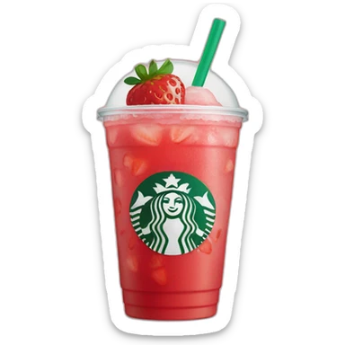 Starbucks strawberry refresher sticker