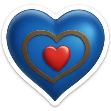 A nave Blue heart sticker
