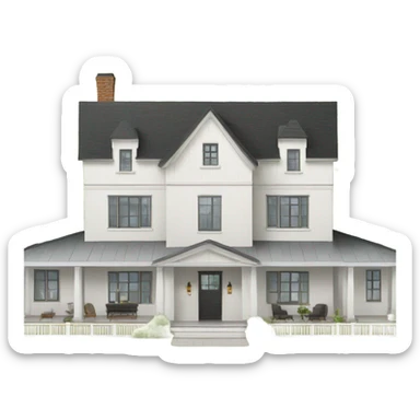 Modern farmhouse mansion sticker
