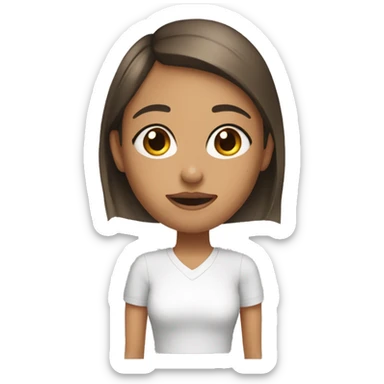 A girl who is getting a facial treatement  sticker