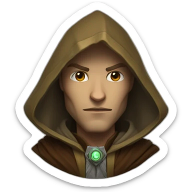 hooded jedi in world of warcraft sticker