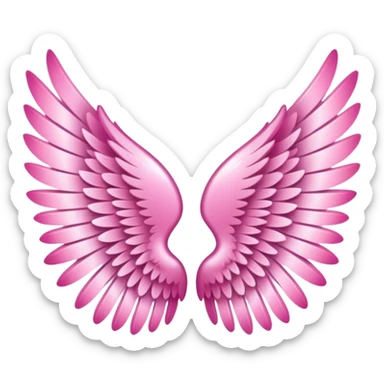 Sparkly little soft pink pony wings. Only left and right wings without pony. sticker