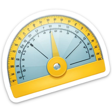 "📏" This emoji is for ruler. Then make an emoji for protractor. Which is real emoji type like the given emoji and same color....make emoji not imaje sticker