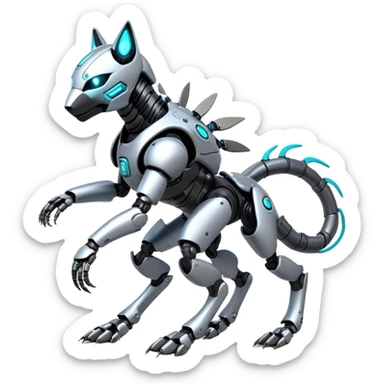 Modern Futuristic Cyborg-Vernid-Trico-Protogen-Robot-species by LiLaiRa full body sticker