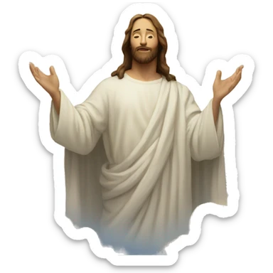 Jesus in heaven  sticker