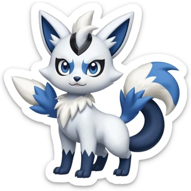 Minun-Meowstic-Absol-Zangoose-fusion, full body sticker