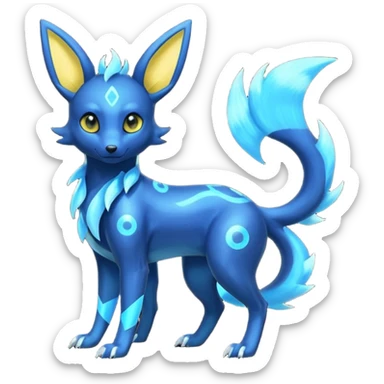 Blue Shiny Umbreon-Salandit-Jolteon-fusion sticker