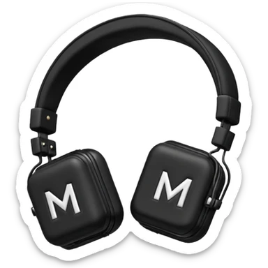 наушников квадратными амбюшурами в стиле Marshall. sticker