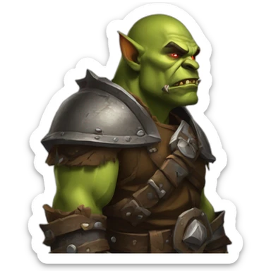 Orc(world of warcraft) expressing a lack of interest sticker