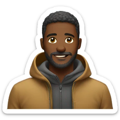 man infront of mountain sticker