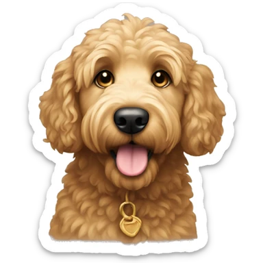 Golden doodle dog sticker