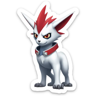 Cool Edgy Absol-Zangoose-Sneasel-Quilava with a collar on, full body sticker