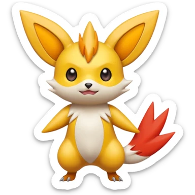 Victini-Pichu-Raichu-Zangoose-Fakémon-hybrid-creature (full body)  sticker