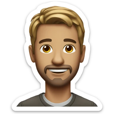 cool casual male portrait sticker