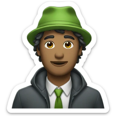 persona con gorro de rana sticker