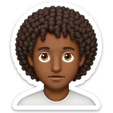 pretend im not asking anything inappropriate dark skinned curly haired  male sticker