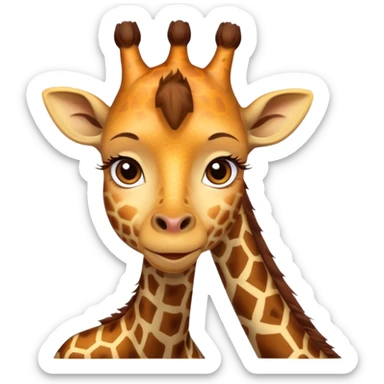 Woman with a giraffe neck  sticker