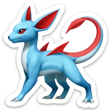 Salandit-Glaceon-Salamence-hybrid-fusion (full body) sticker