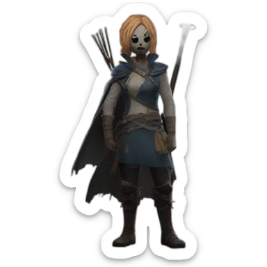 The legion, from dead by daylight waving a Scottish flag sticker