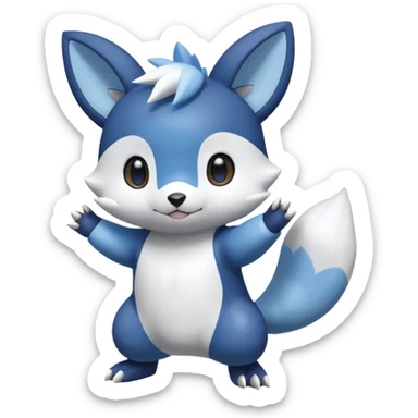 Shiny Minccino-Oshawott-Meowstic-Hybrid (Full body) sticker