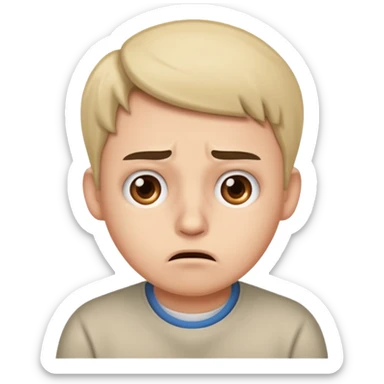 I need you to make an emoji of the gen z stare (young person like 20 yro’, like confusion, disgusted and kinda bored  sticker