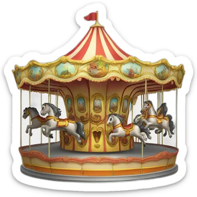 amusement carousel sticker
