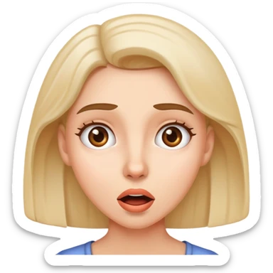 a very suprised woman  sticker