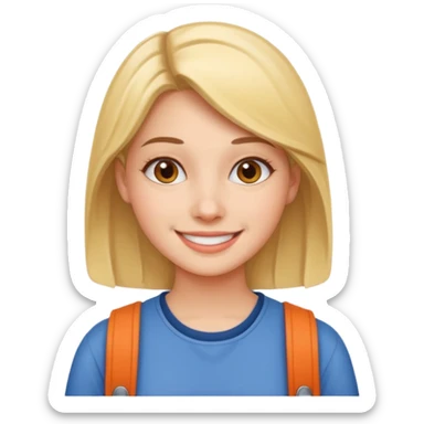 a female college student sticker