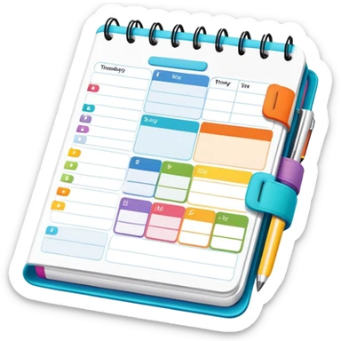 planner or calendar for organization sticker