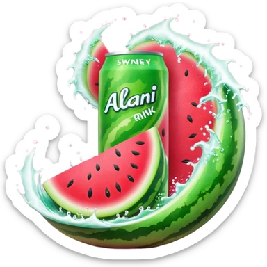 Watermelon wave Alani energy drink  sticker