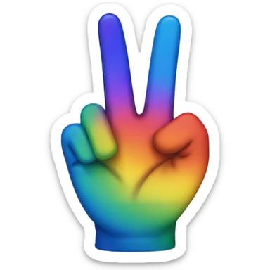 Rainbow middle finger sticker