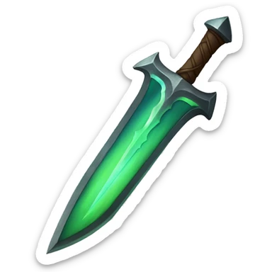 Aurora borealis dagger sticker