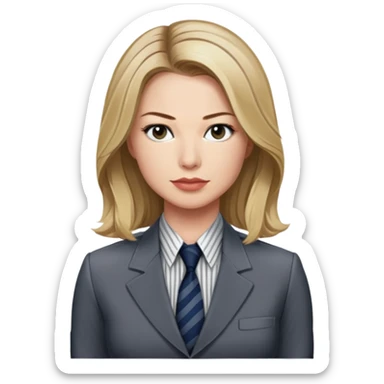 Emily VanCamp is sharon carter in captain america civil war, suit open button striped shirt sticker