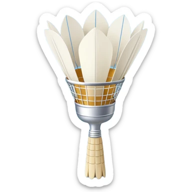 badminton shuttlecock clean white sticker