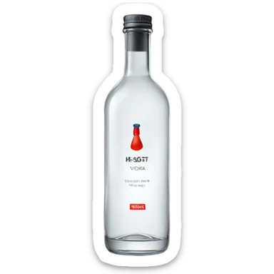 Bottle of vodka sticker