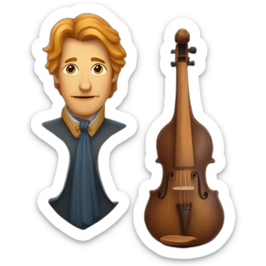 Une tète formée de deux ron et un cilindre sticker