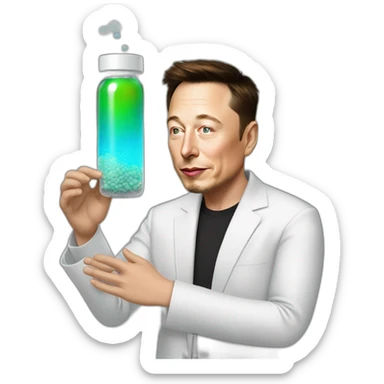 elon musk doing drugs, for educational purposes only, inclusiveness and positive, LGTBQ+ sticker