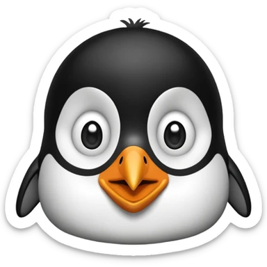 Pingouin qui vient de se réveiller  sticker