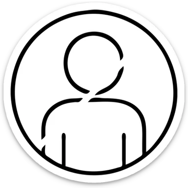 a clear and simple icon of a person inside a circle with a red diagonal line crossing through it, indicating no entry or not allowed sticker