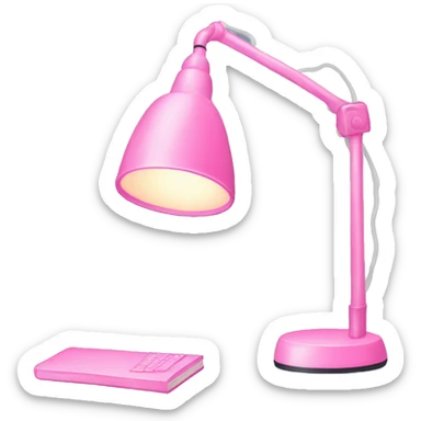 Pink Desk lamp sticker