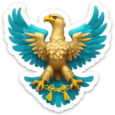 kazakhstan's patriotic eagle sticker
