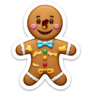 I want a gingerbread cookie but it has to be similar to the one from shrek sticker