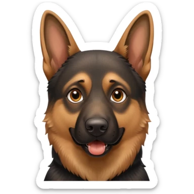german shepard head only barkingg sticker
