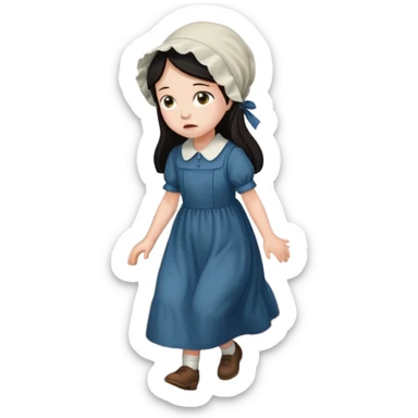 AMISH GIRL FALLING DOWN STEPS sticker